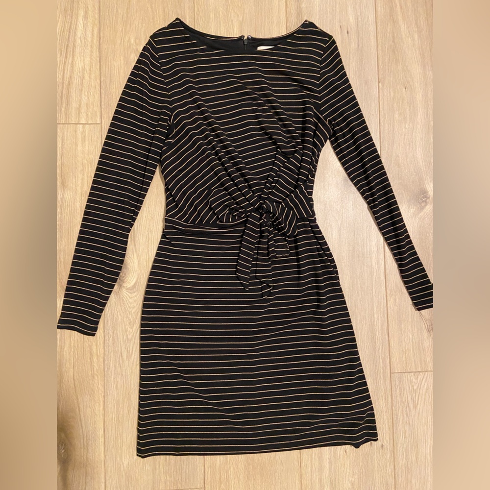 LOFT - Black and Gold Dress